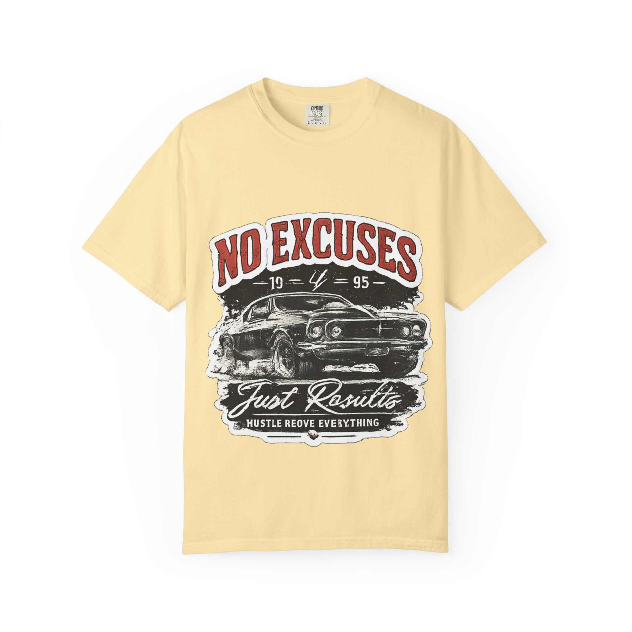 No Excuses Vintage Muscle Car T-Shirt — "Just Requisite" Graphic Tee