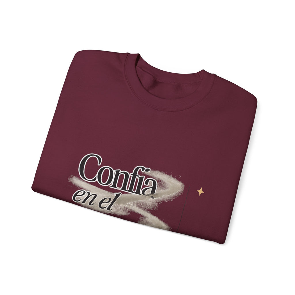 Crewneck Sweatshirt - "Confía en el Proceso" Inspirational Spanish Graphic