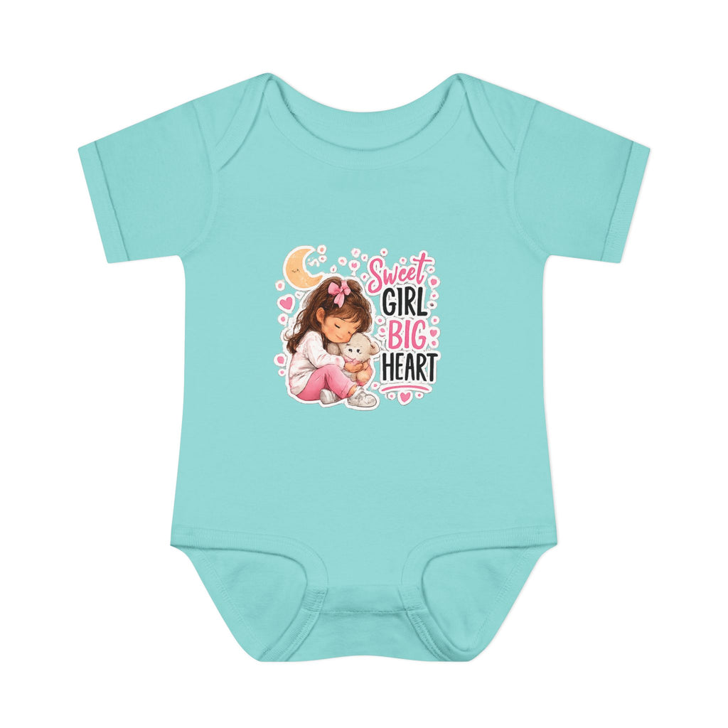 Infant Bodysuit — "Sweet Girl Big Heart" Cute Baby Romper