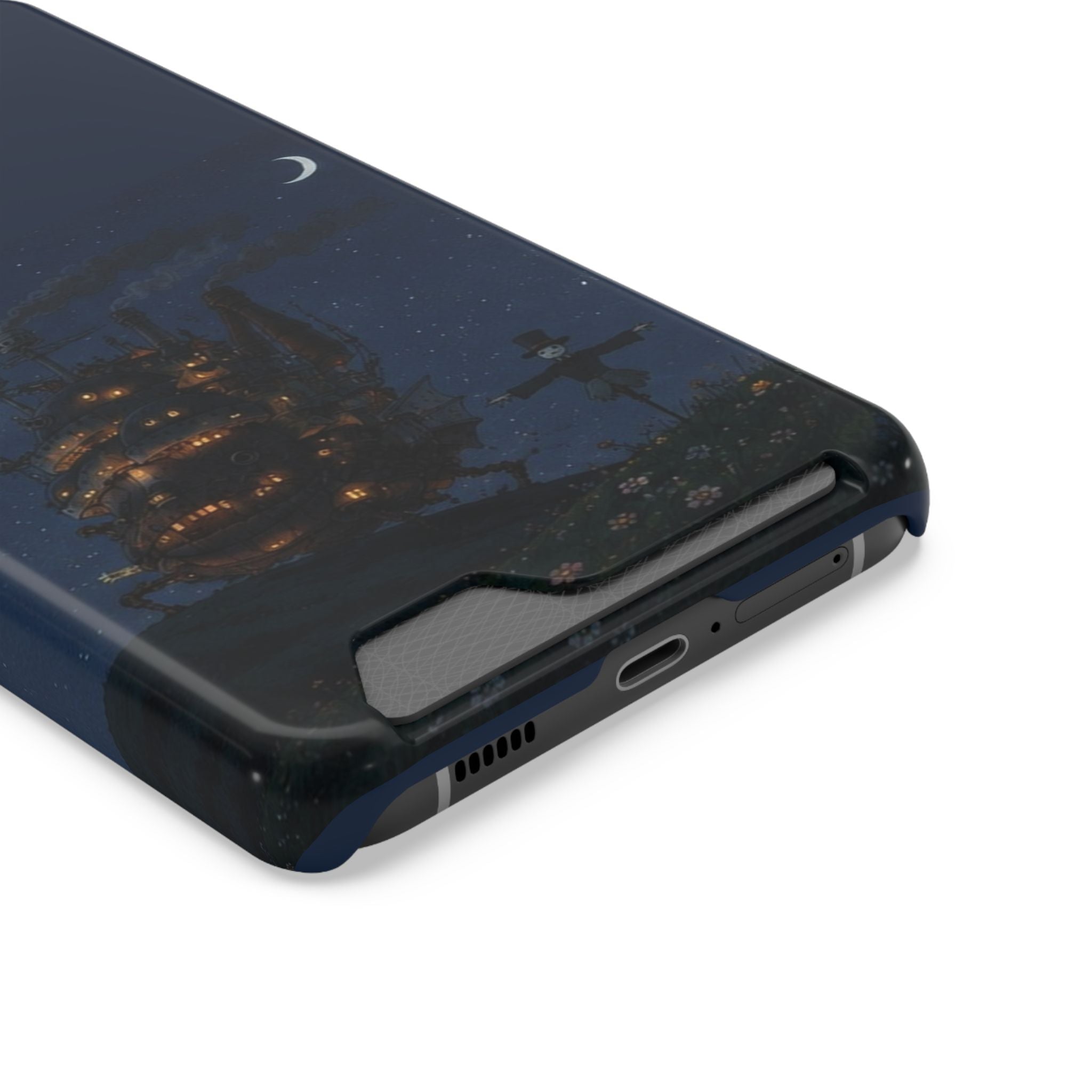 howl's moving castleCastle Phone Card Case — Fairy Tale Nightscape Wallet Phone Case