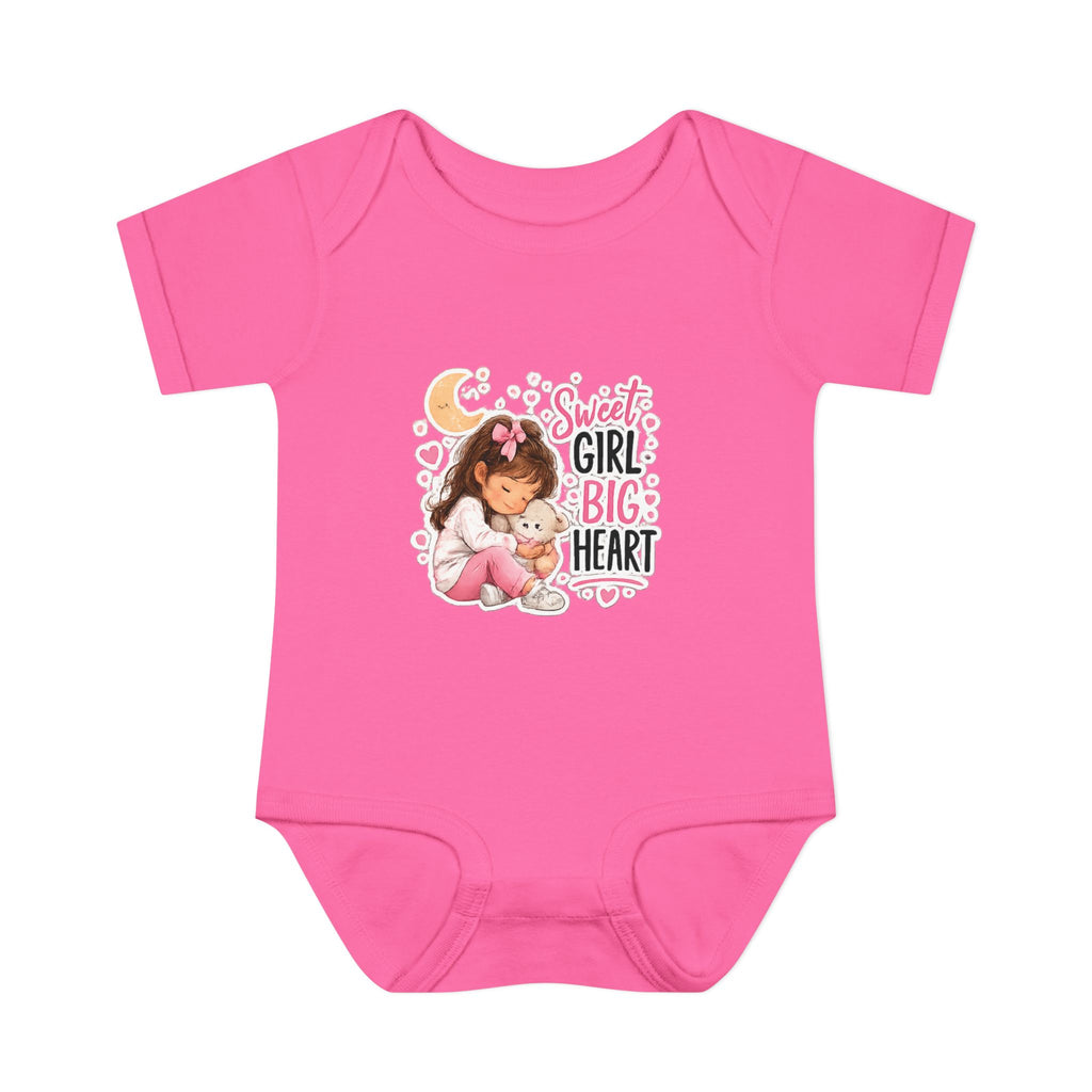 Infant Bodysuit — "Sweet Girl Big Heart" Cute Baby Romper