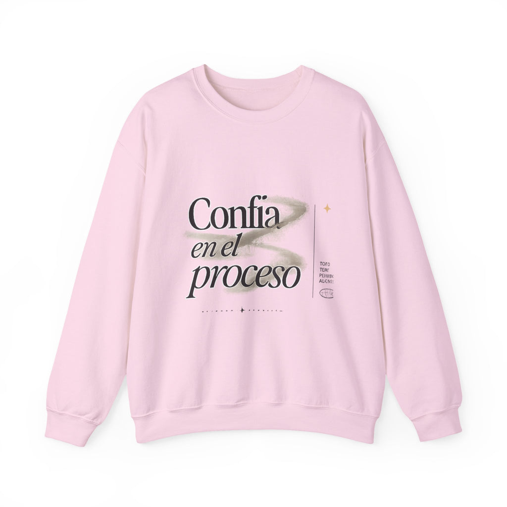 Crewneck Sweatshirt - "Confía en el Proceso" Inspirational Spanish Graphic