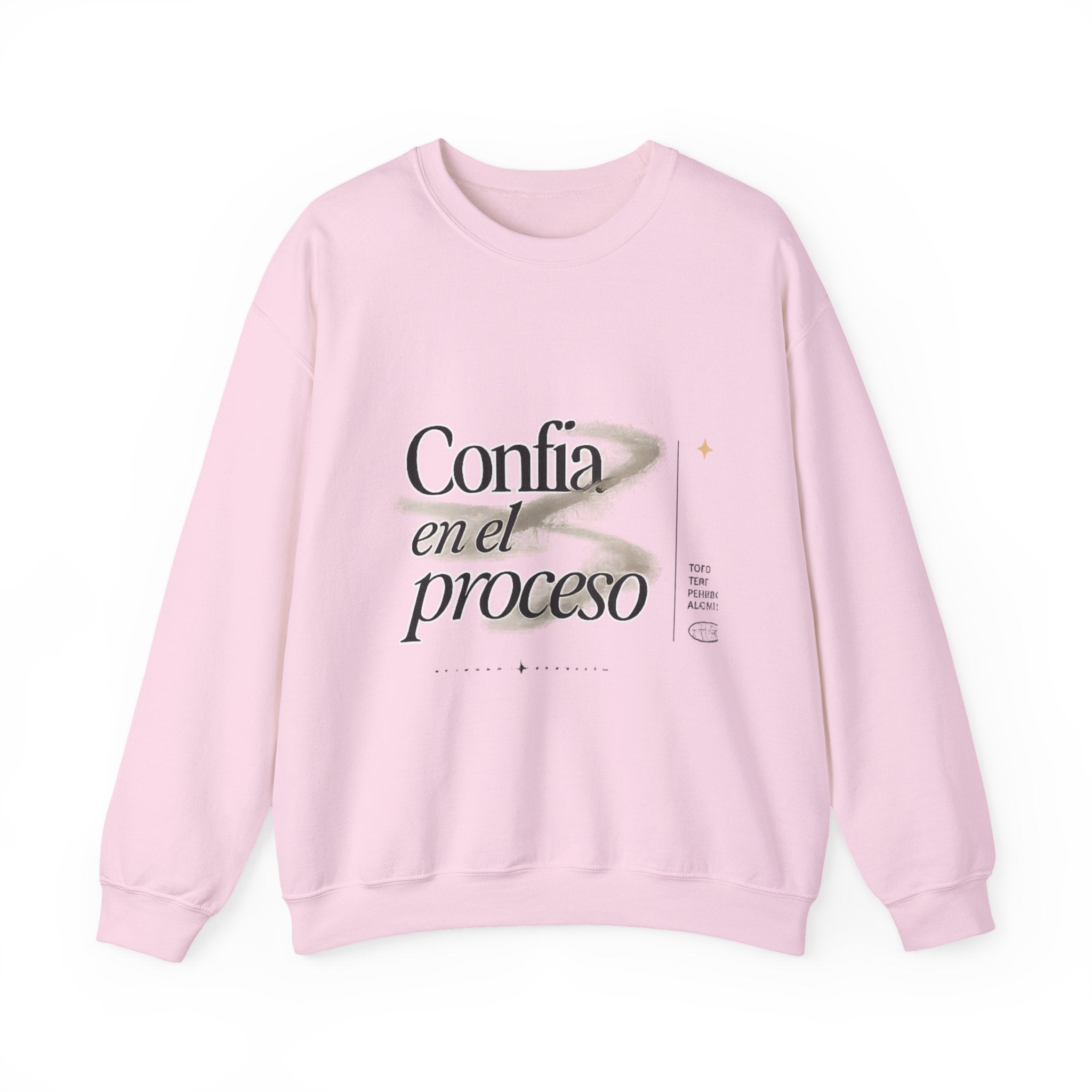 Crewneck Sweatshirt - "Confía en el Proceso" Inspirational Spanish Graphic