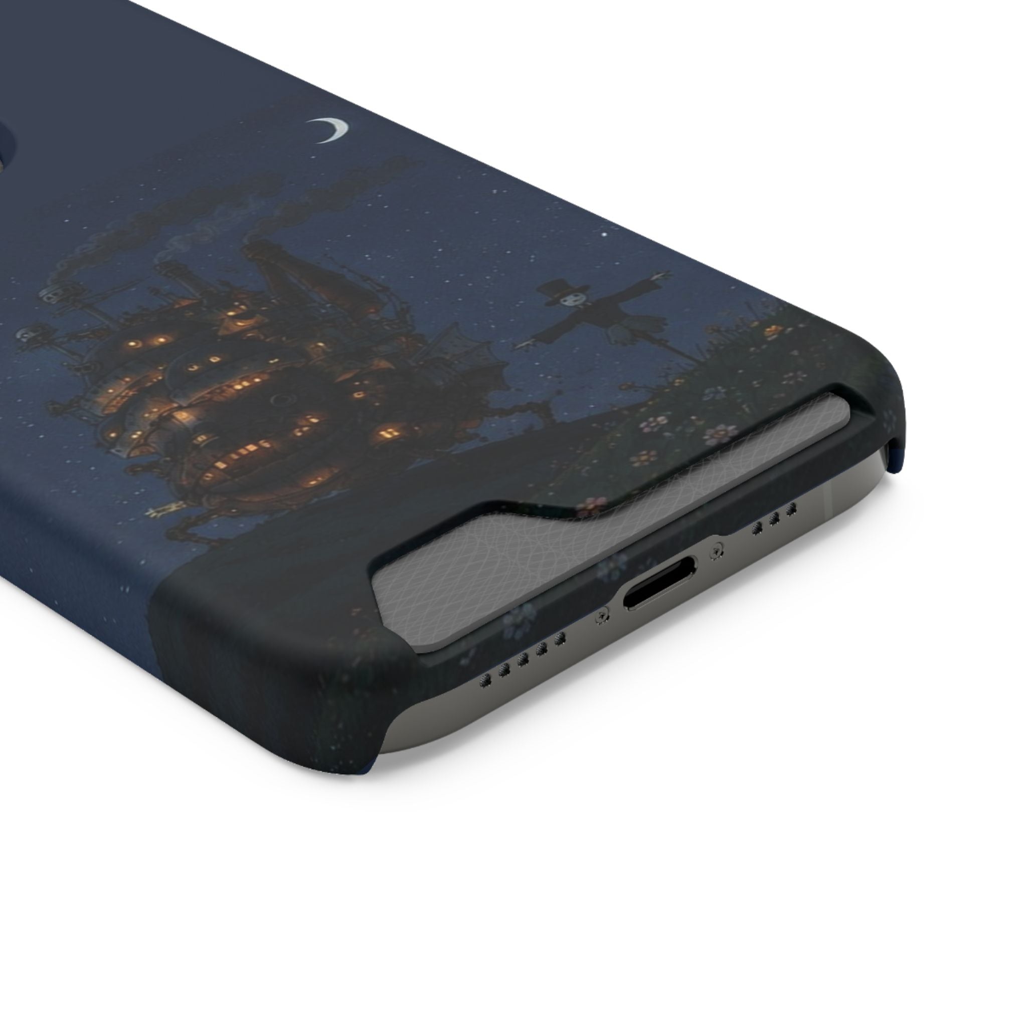 howl's moving castleCastle Phone Card Case — Fairy Tale Nightscape Wallet Phone Case