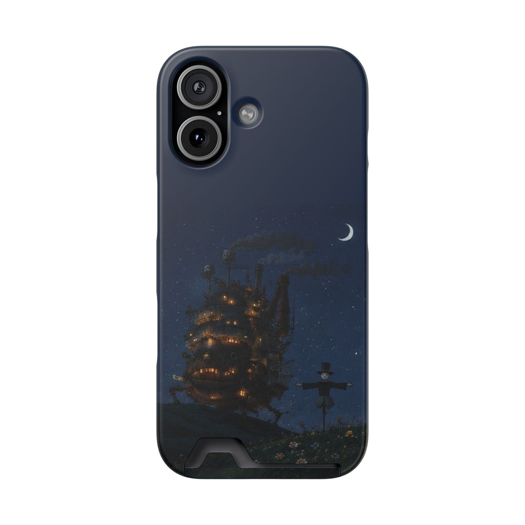 howl's moving castleCastle Phone Card Case — Fairy Tale Nightscape Wallet Phone Case