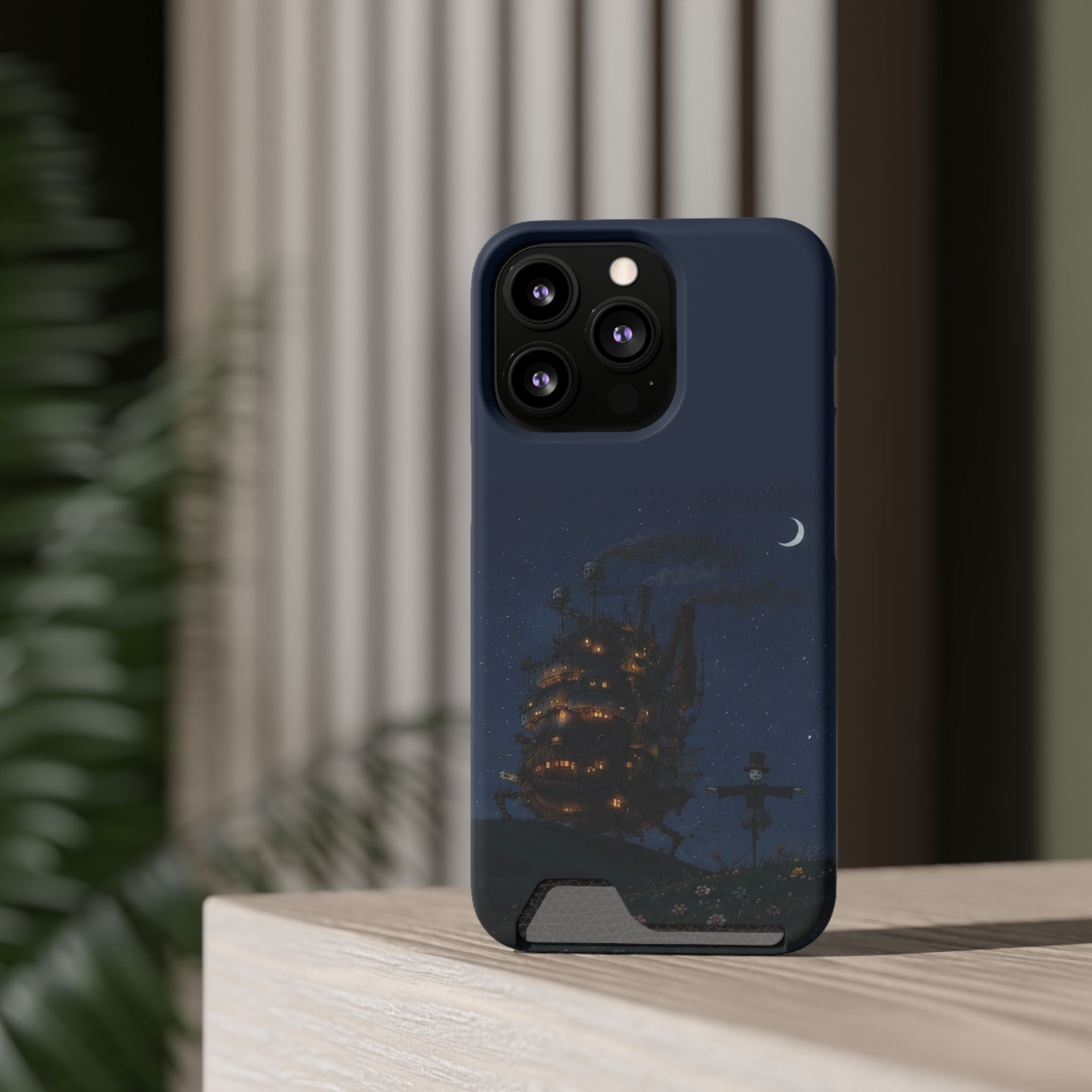 howl's moving castleCastle Phone Card Case — Fairy Tale Nightscape Wallet Phone Case