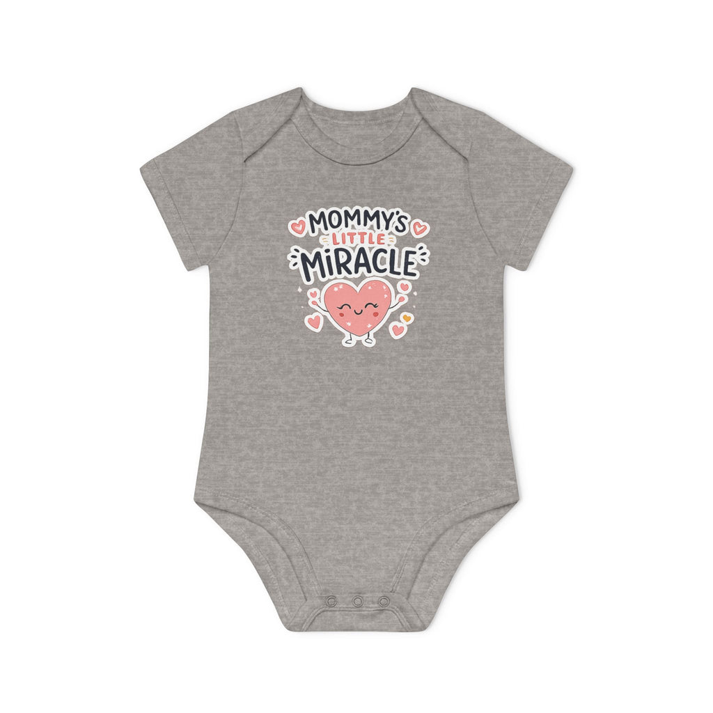 Baby Bodysuit - "Mommy's Little Miracle" Organic Short Sleeve Infant Onesie