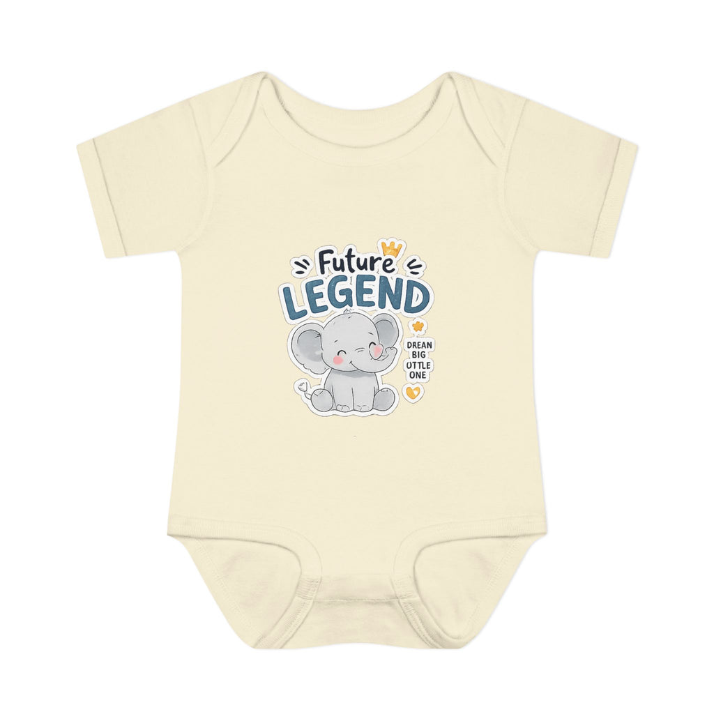 Baby Bodysuit - "Future Legend" Cute Elephant Infant Onesie