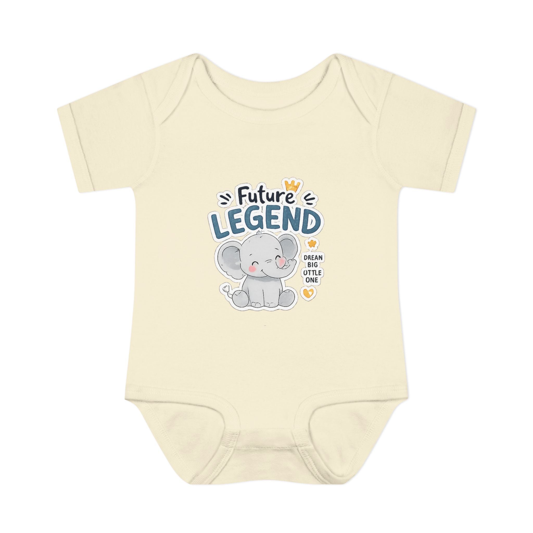 Baby Bodysuit - "Future Legend" Cute Elephant Infant Onesie