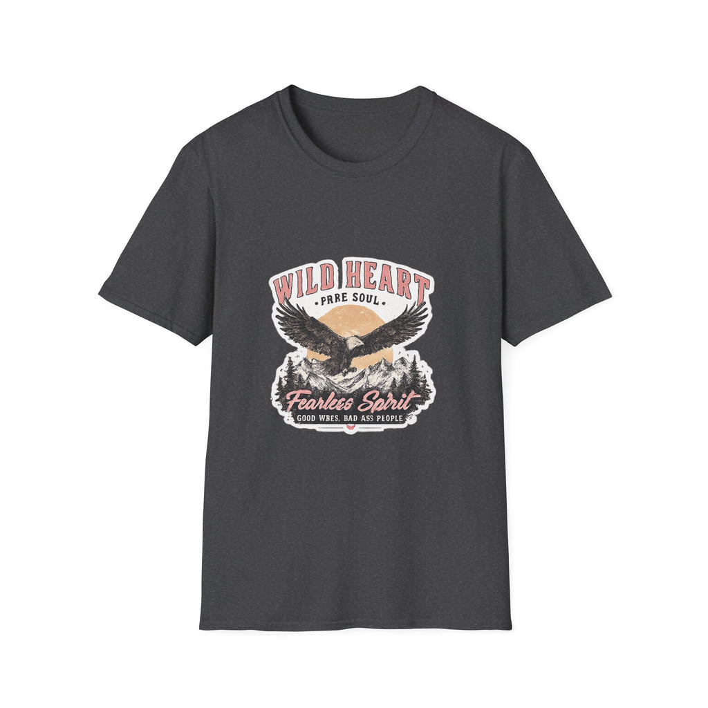 Wild Heart Eagle T-Shirt — "Wild Heart, Free Soul" Vintage Graphic Tee