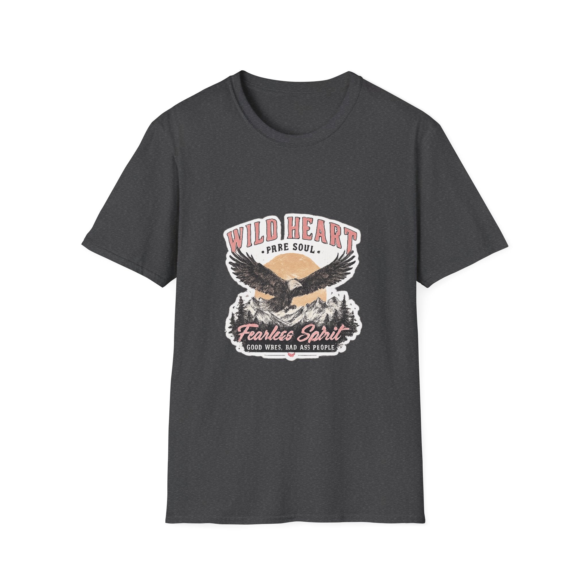 Wild Heart Eagle T-Shirt — "Wild Heart, Free Soul" Vintage Graphic Tee