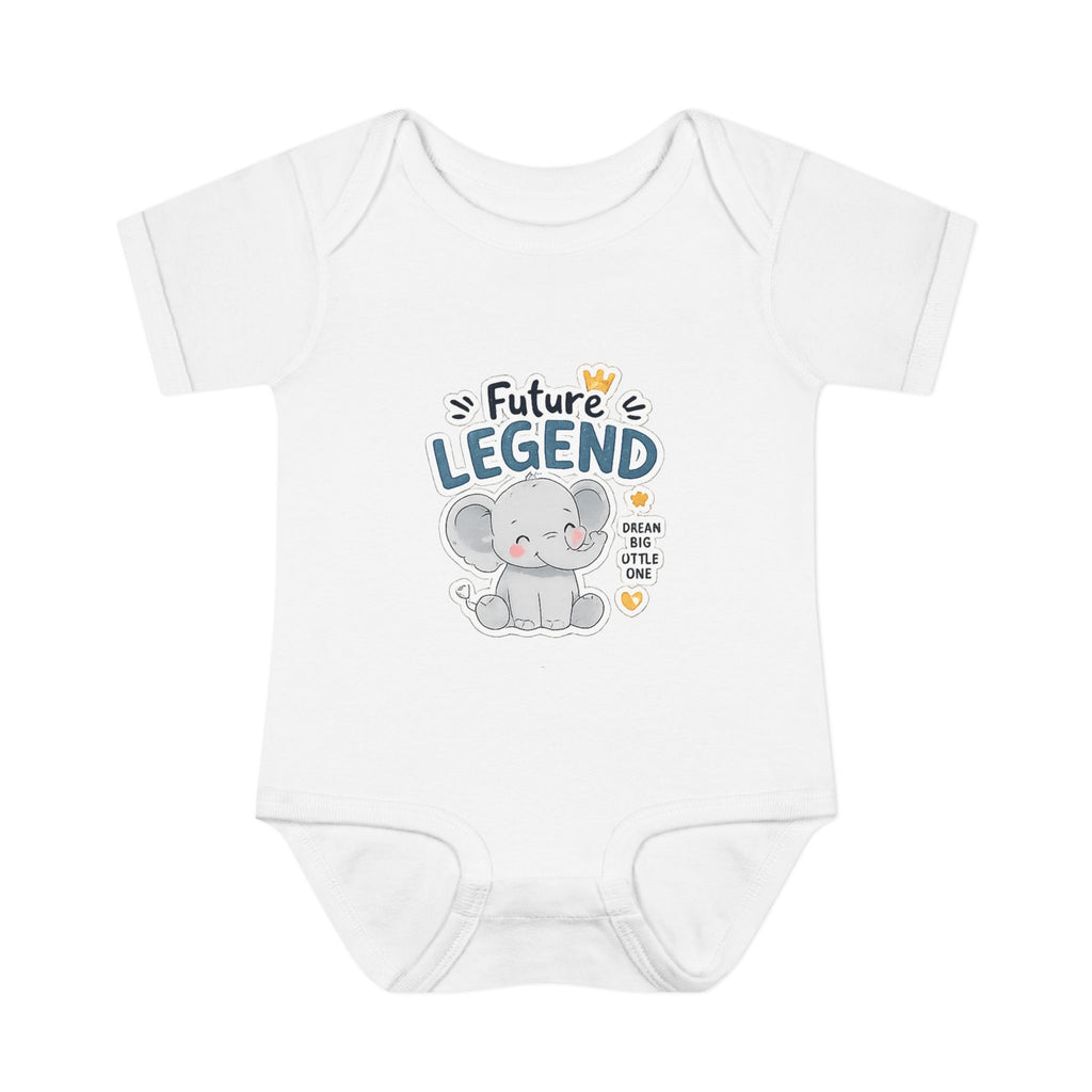 Baby Bodysuit - "Future Legend" Cute Elephant Infant Onesie