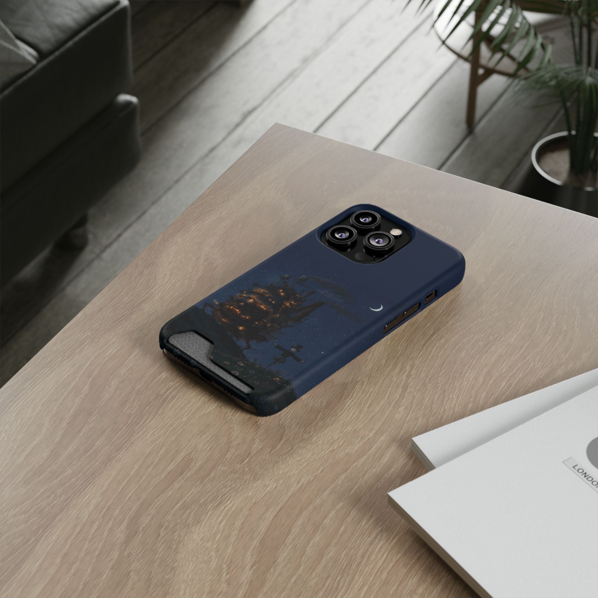 howl's moving castleCastle Phone Card Case — Fairy Tale Nightscape Wallet Phone Case