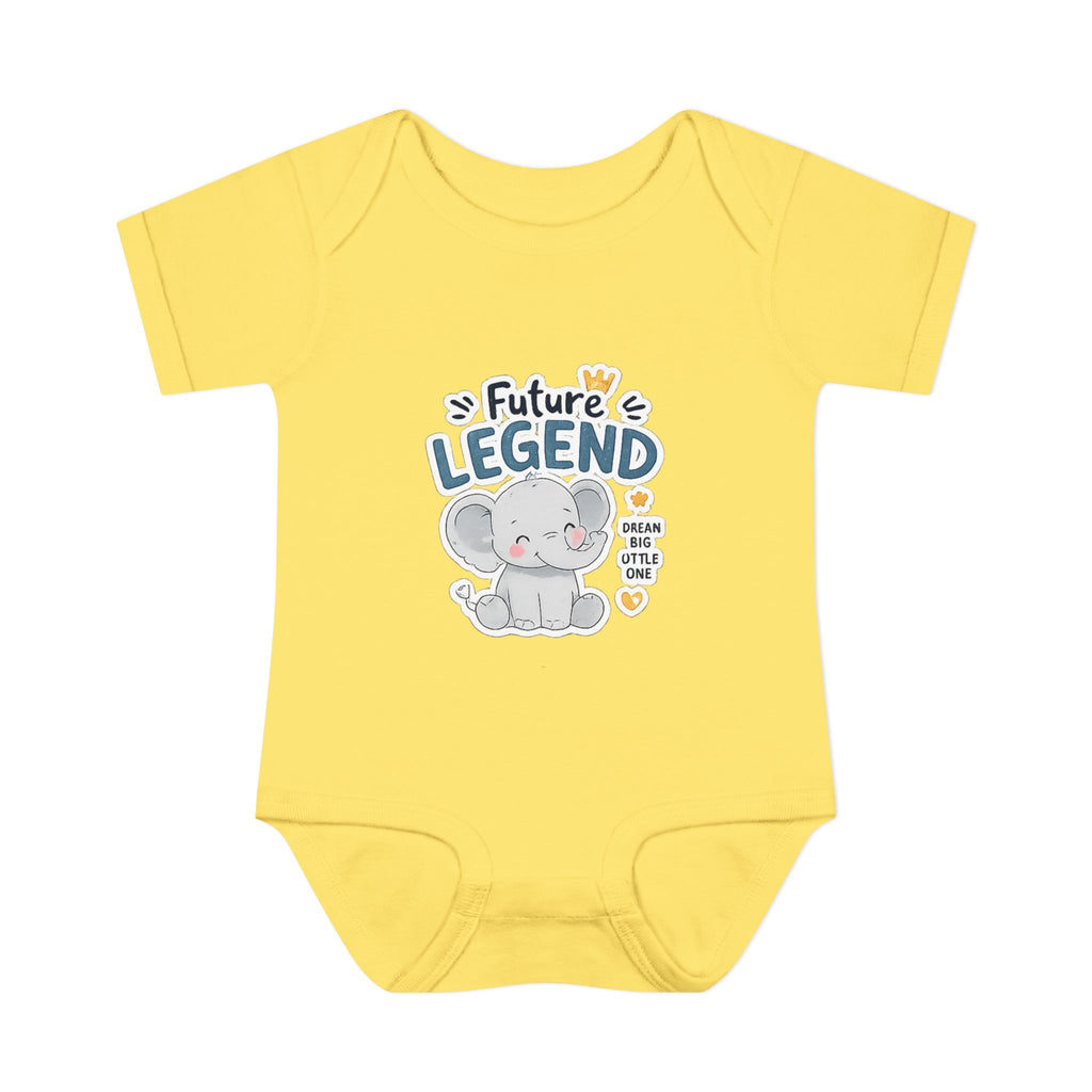 Baby Bodysuit - "Future Legend" Cute Elephant Infant Onesie