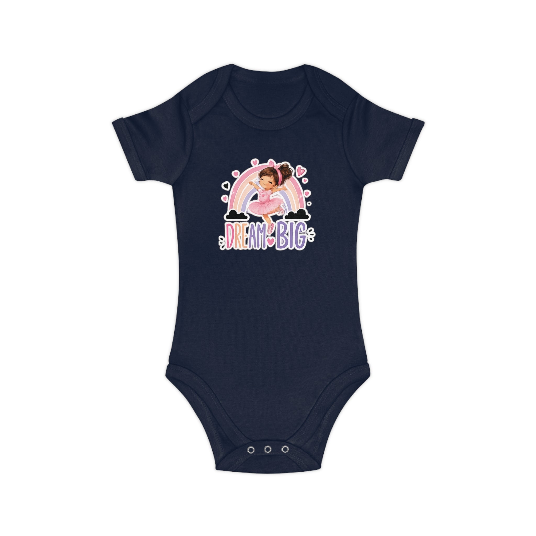 Dream Big Baby Bodysuit — Rainbow Unicorn Kids' Onesie
