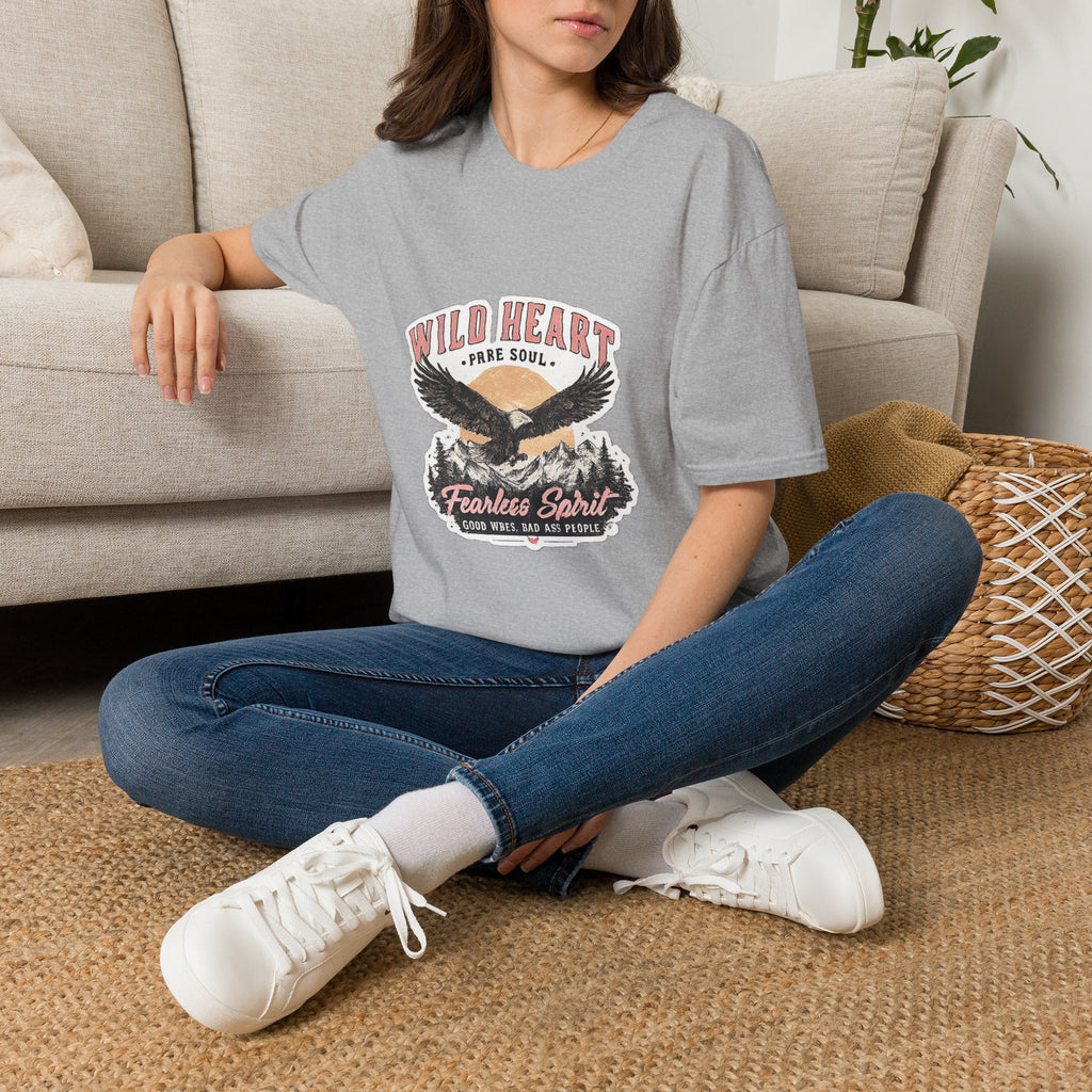 Wild Heart Eagle T-Shirt — "Wild Heart, Free Soul" Vintage Graphic Tee