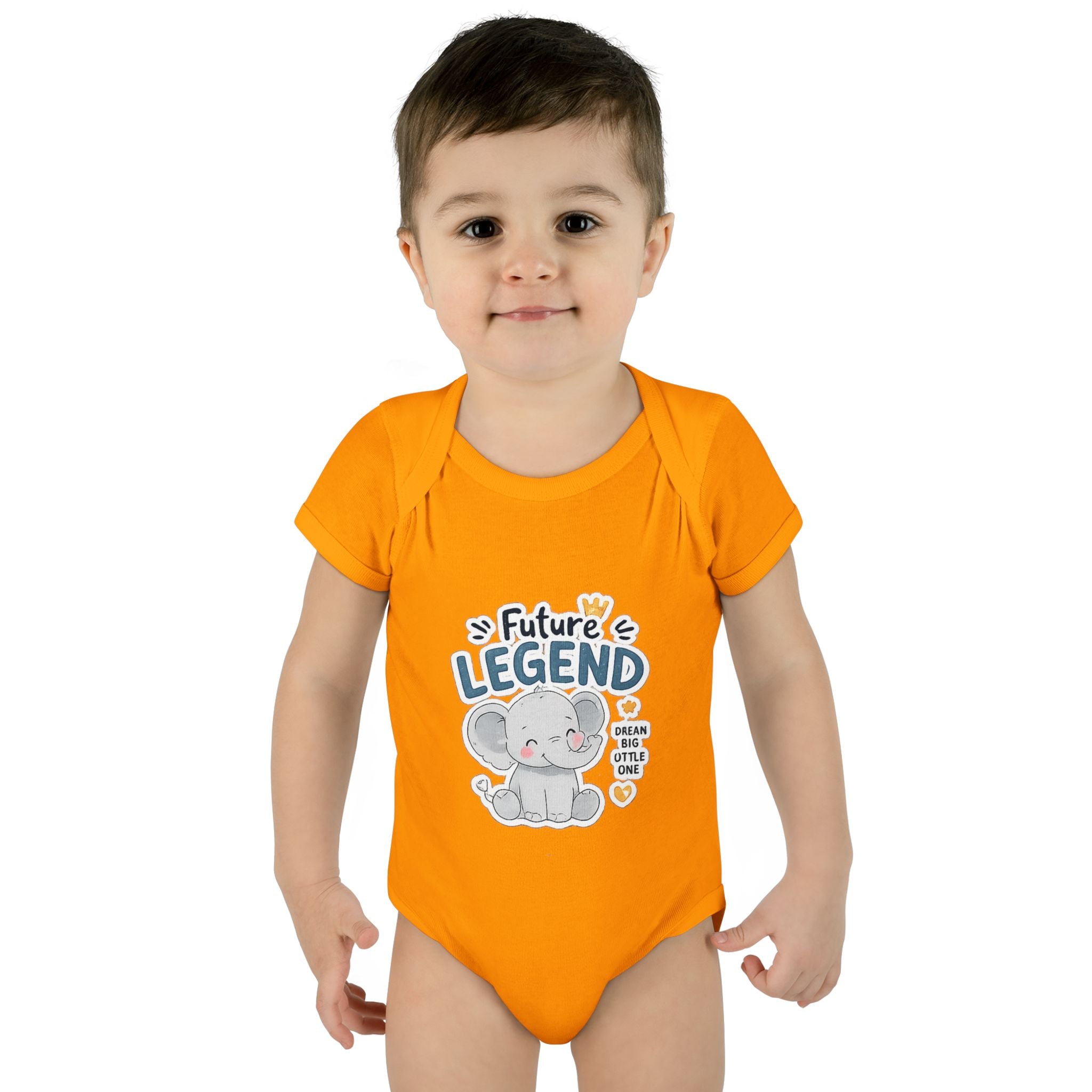Baby Bodysuit - "Future Legend" Cute Elephant Infant Onesie