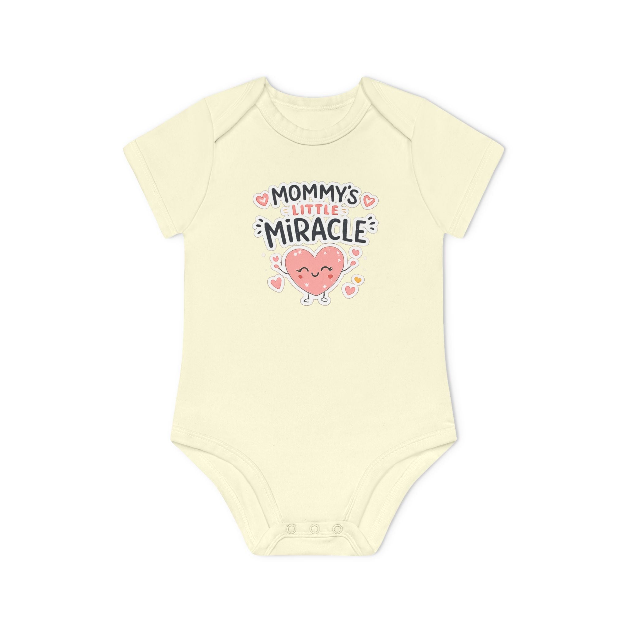 Baby Bodysuit - "Mommy's Little Miracle" Organic Short Sleeve Infant Onesie
